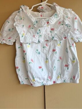 Janie and Jack girls floral ruffle top 🌹